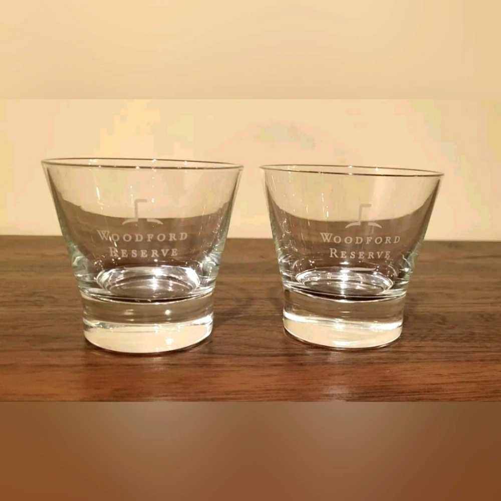 NWOT | Woodford Reserve | Bourbon Whiskey Glasses | Set of 2 | Bar Glasses